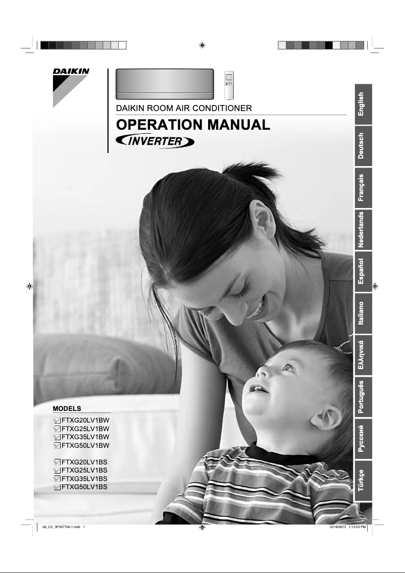 Página 1 del manual Manual de usuario Daikin Inverter FTXG20LV1BS