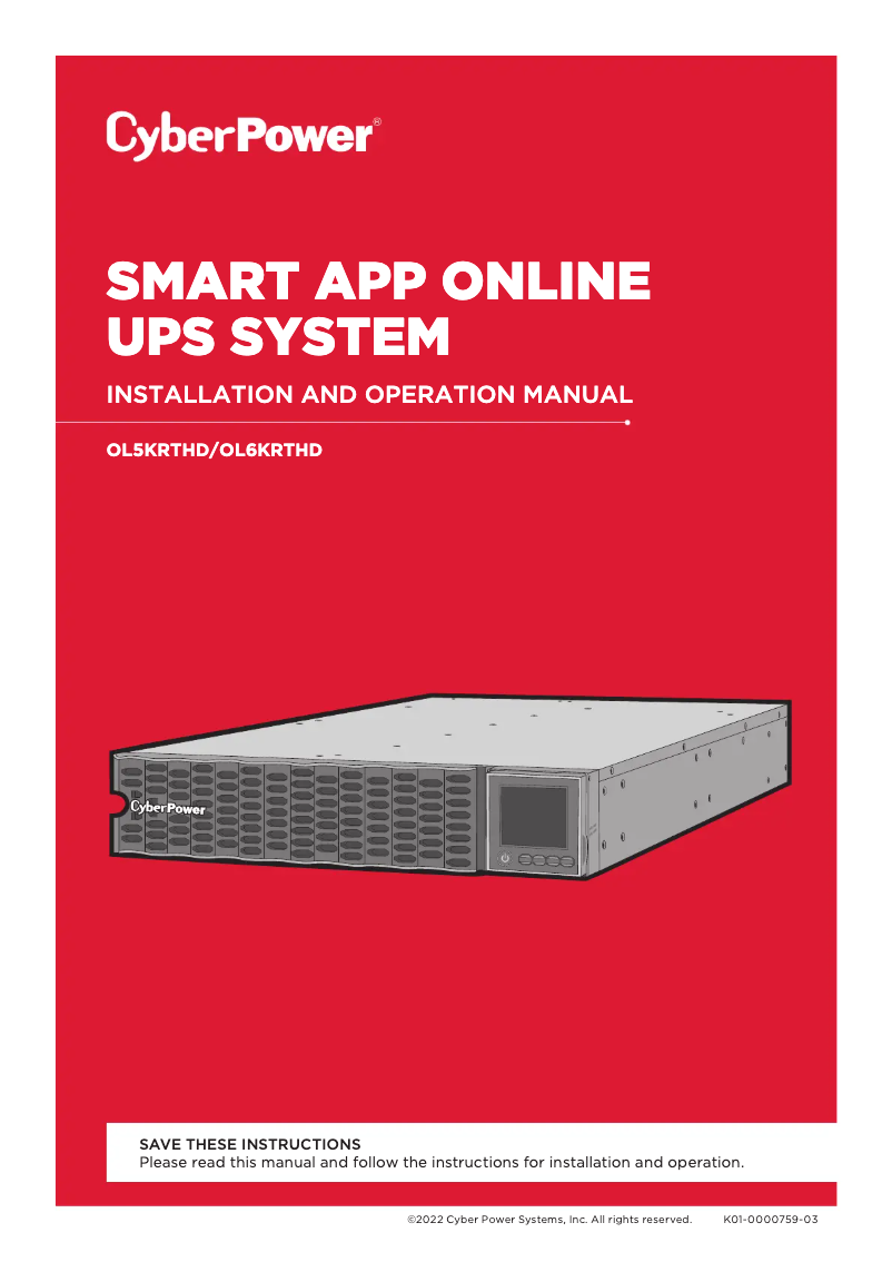 Image de la première page du manuel de l'appareil Smart App Online OL6KRTHD