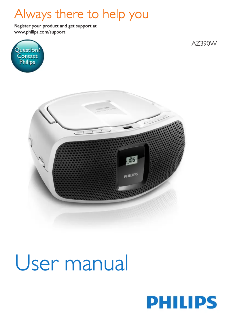 Image de la première page du manuel de l'appareil AZ390W