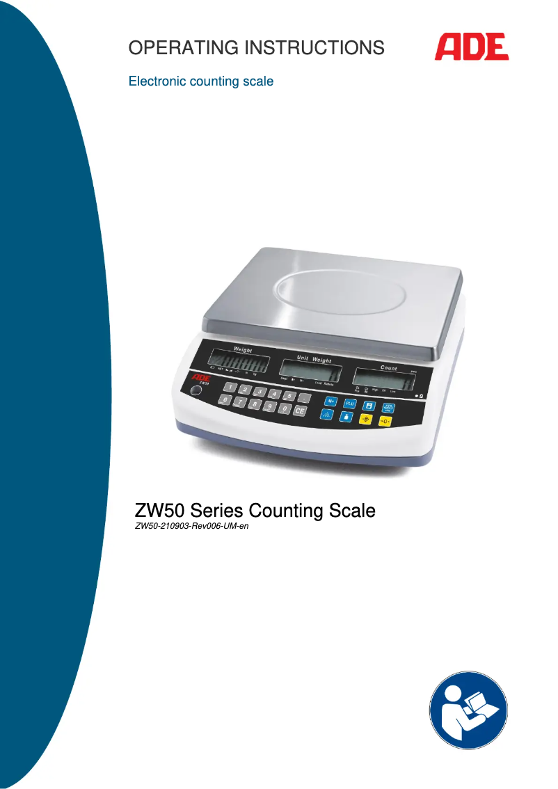 Image de la première page du manuel de l'appareil ZW50-210903