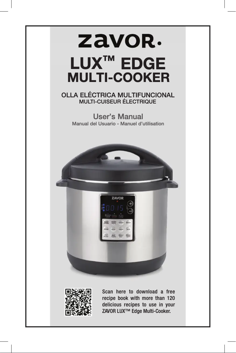 Page 1 de la notice Manuel utilisateur Zavor LUX Edge ZSELE02