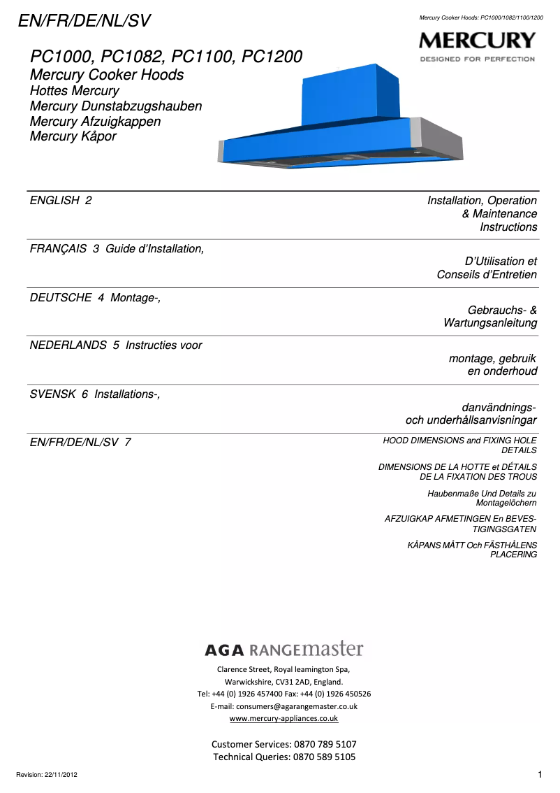 Page 1 de la notice Manuel utilisateur Falcon PC1000