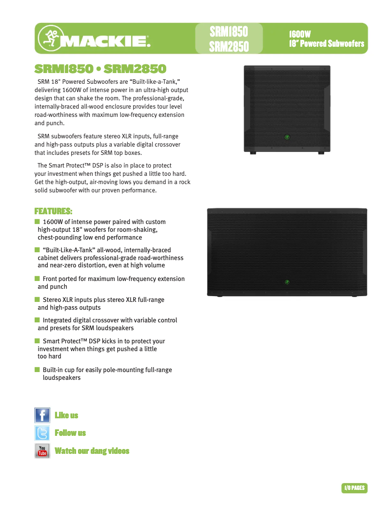 Image de la première page du manuel de l'appareil SRM1850