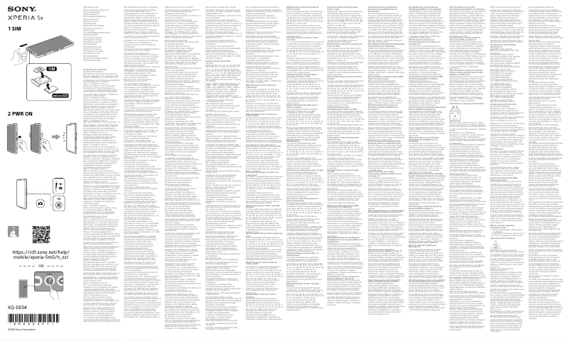 Page 1 de la notice Guide d'installation Sony Xperia 5 V