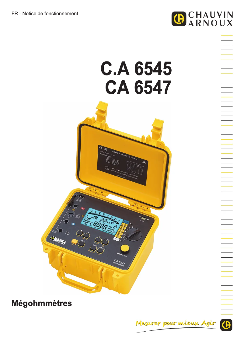 First page image of the manual for C.A 6547