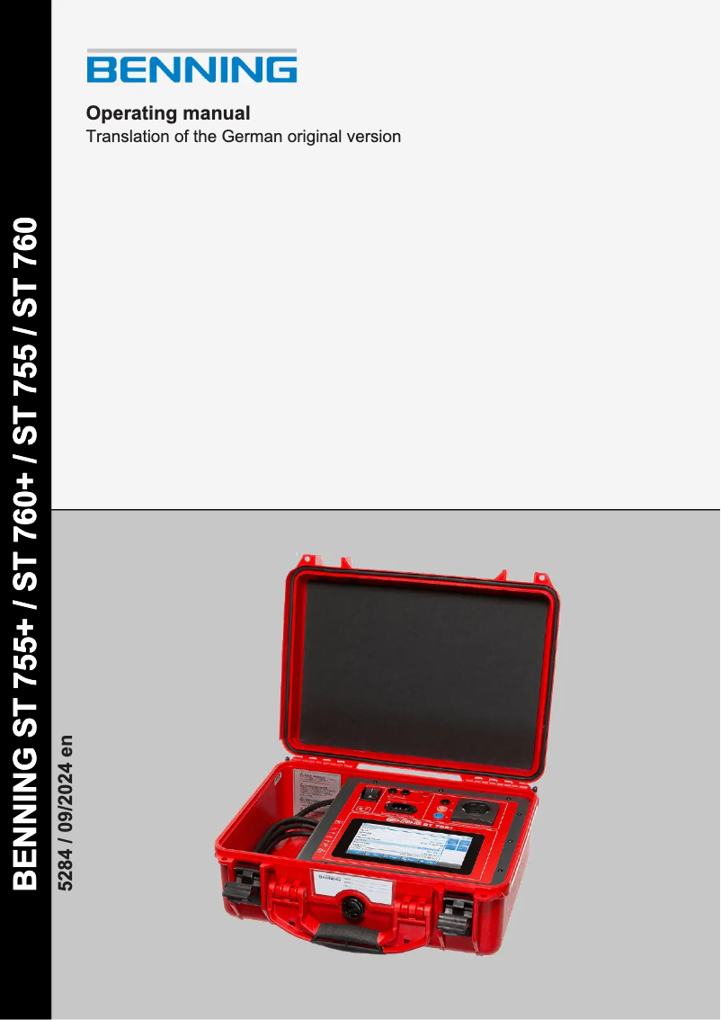 Page 1 de la notice Manuel utilisateur BENNING ST 755