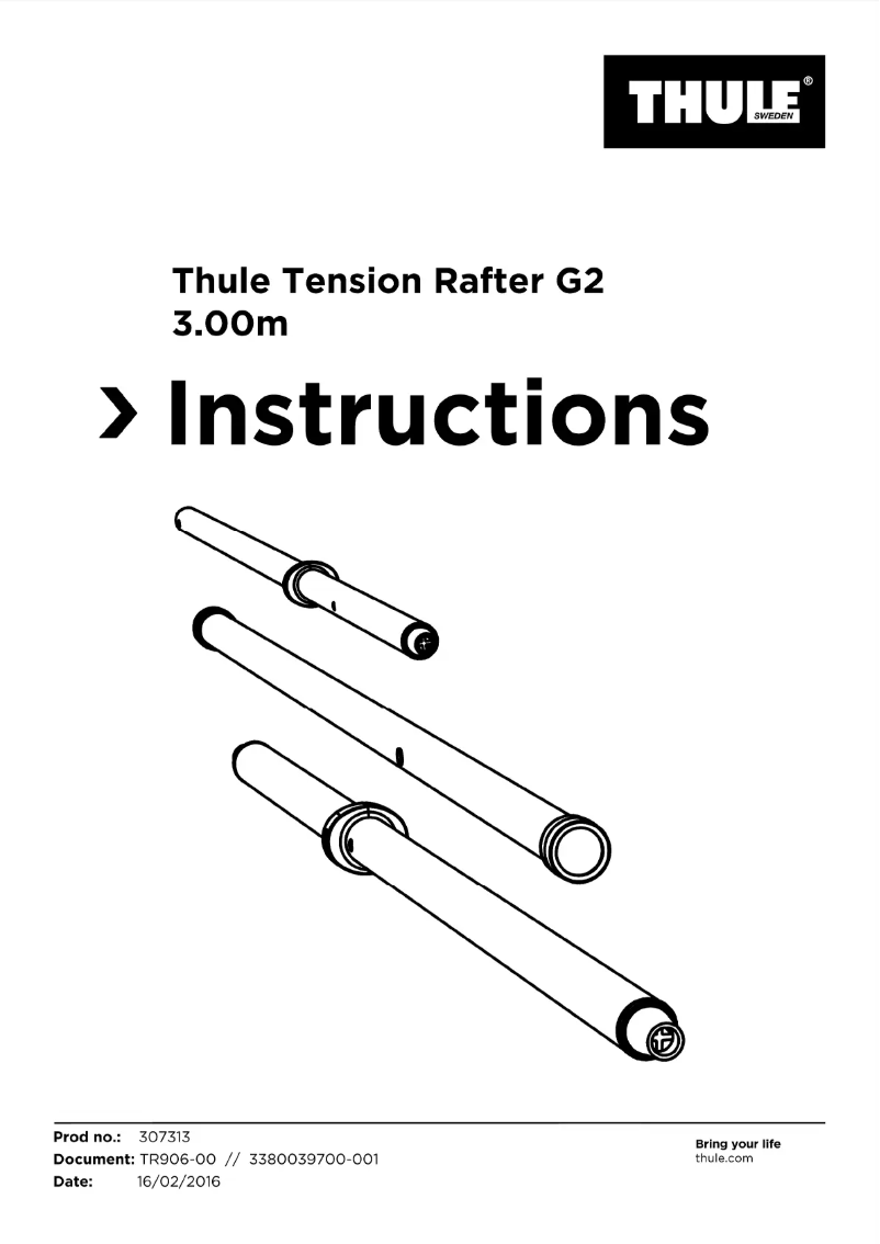 Page 1 de la notice Manuel utilisateur Thule Tension Rafter G2