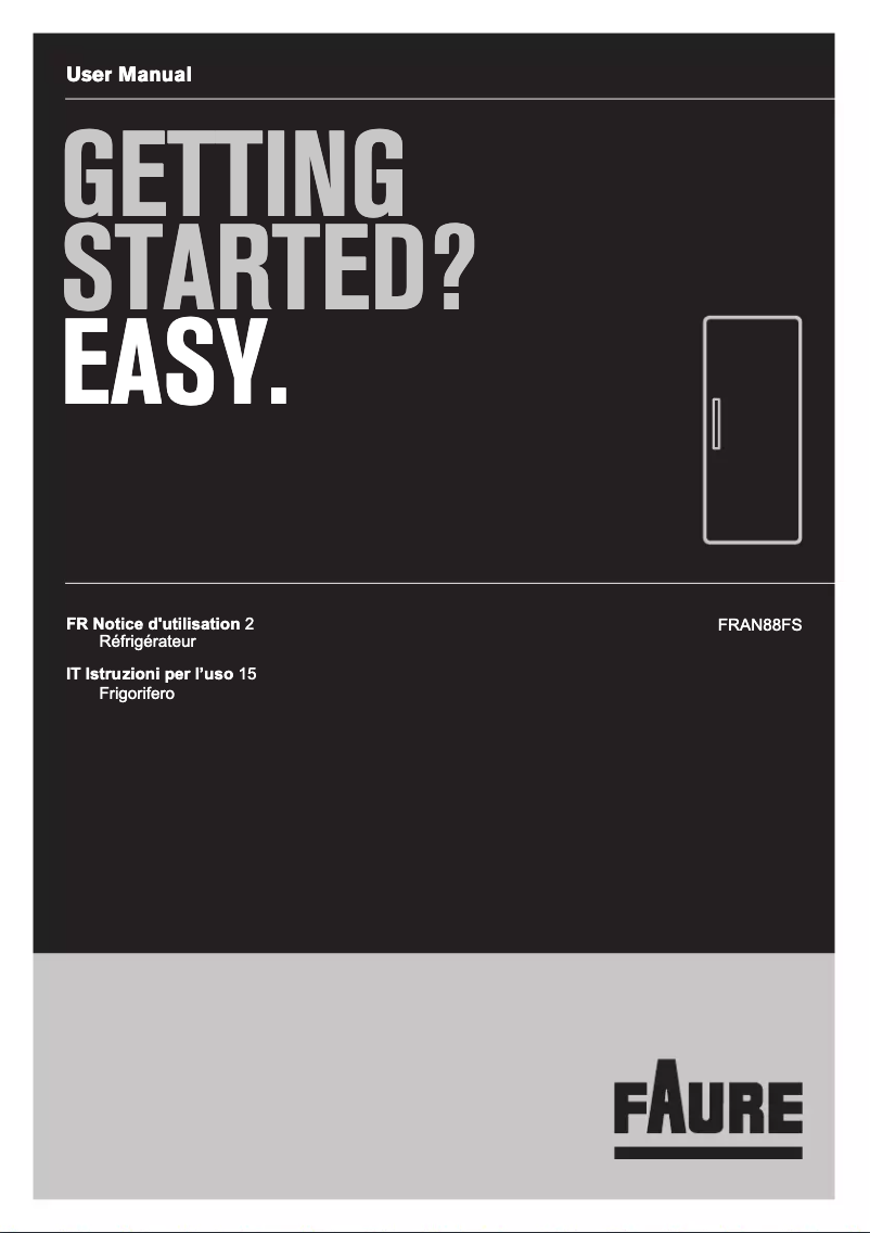Page 1 de la notice Manuel utilisateur Faure FRAN88FS