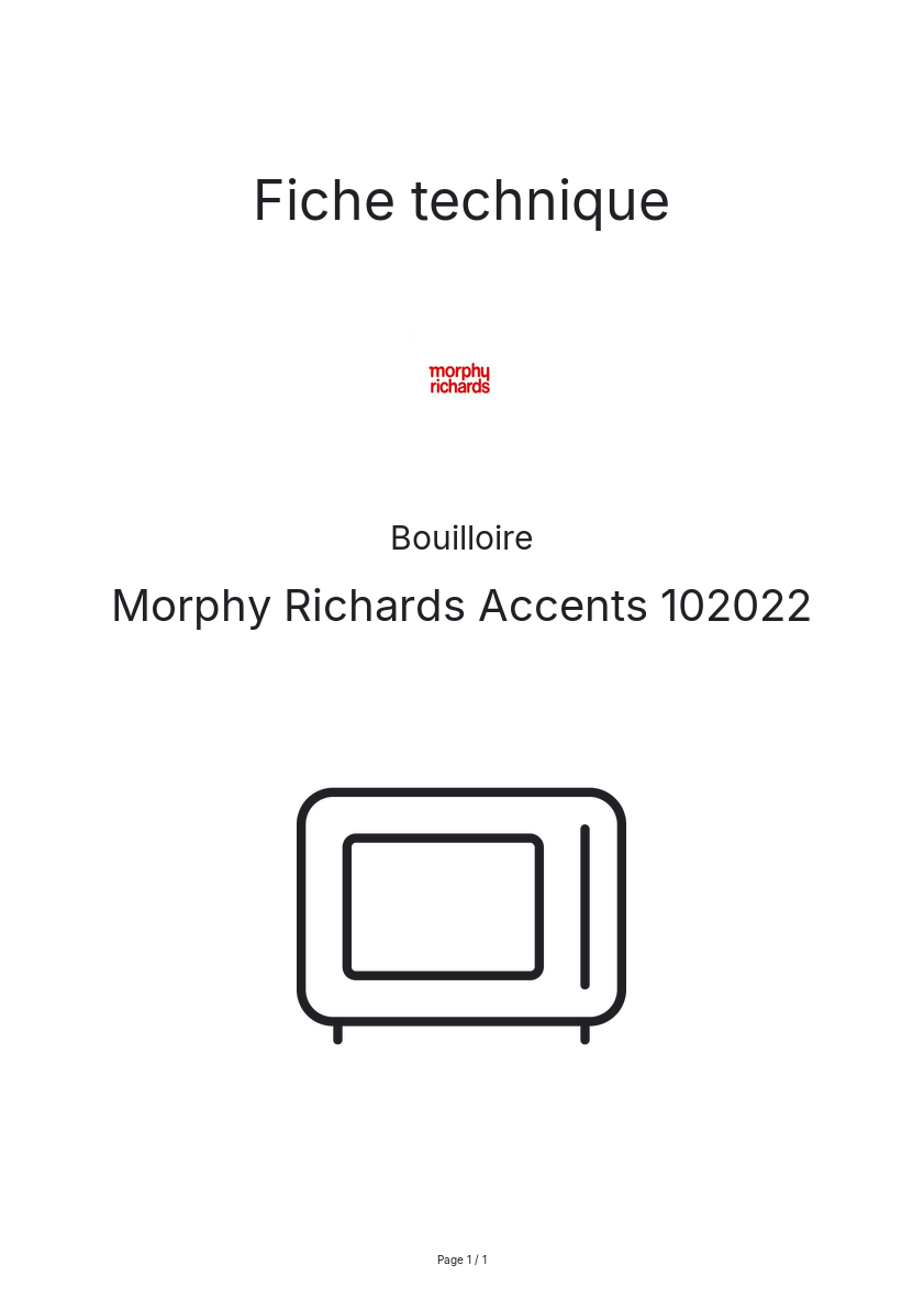 Image de la première page du manuel de l'appareil Accents 102022