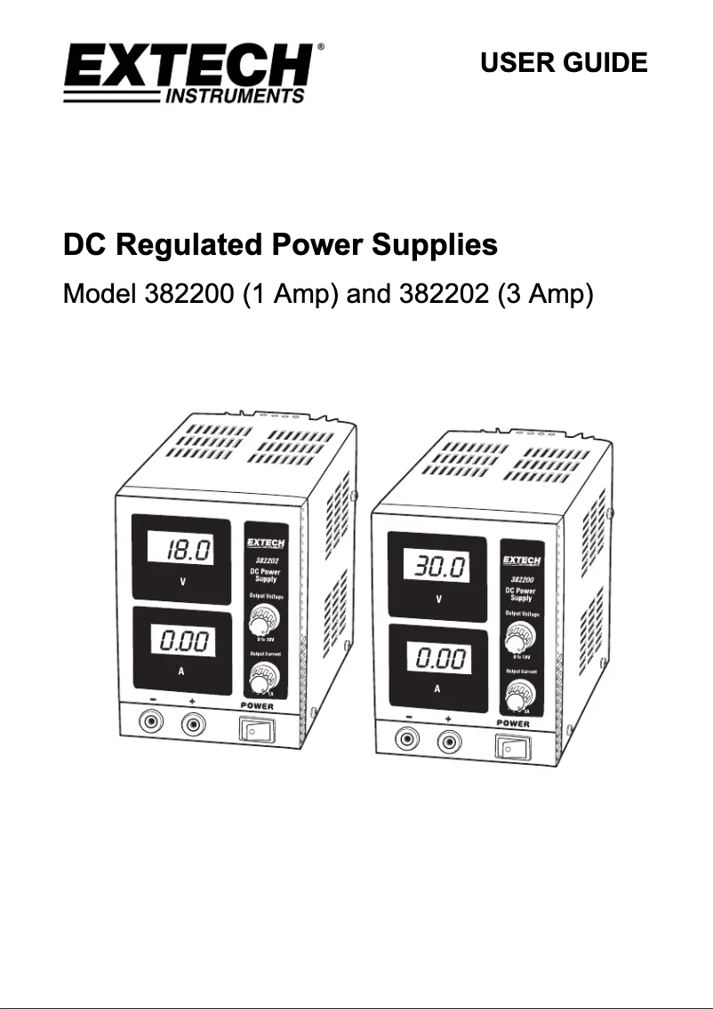Page 1 de la notice Manuel utilisateur Extech 382200