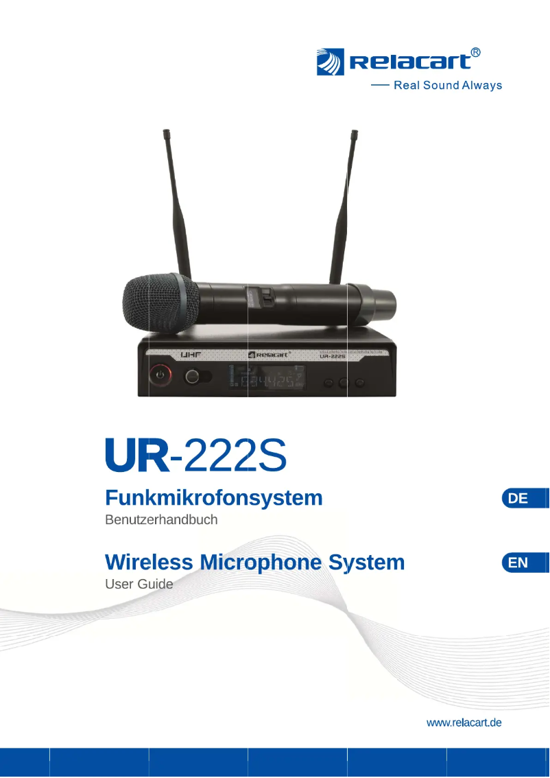 Page n°1 - Manuel utilisateur Relacart UR-222S