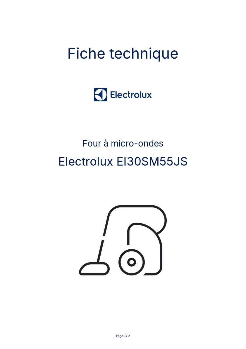 Image de la première page du manuel de l'appareil EI30SM55JS