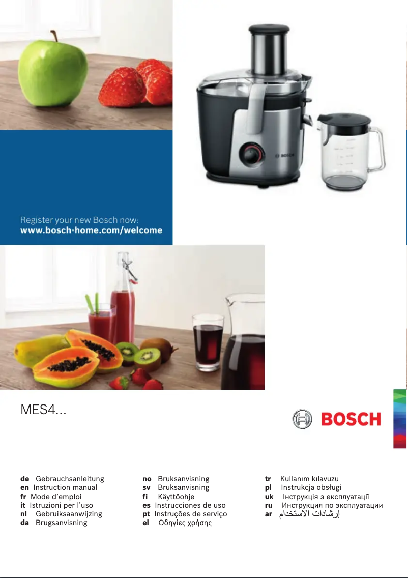 Page n°1 - Manuel utilisateur Bosch MES4000