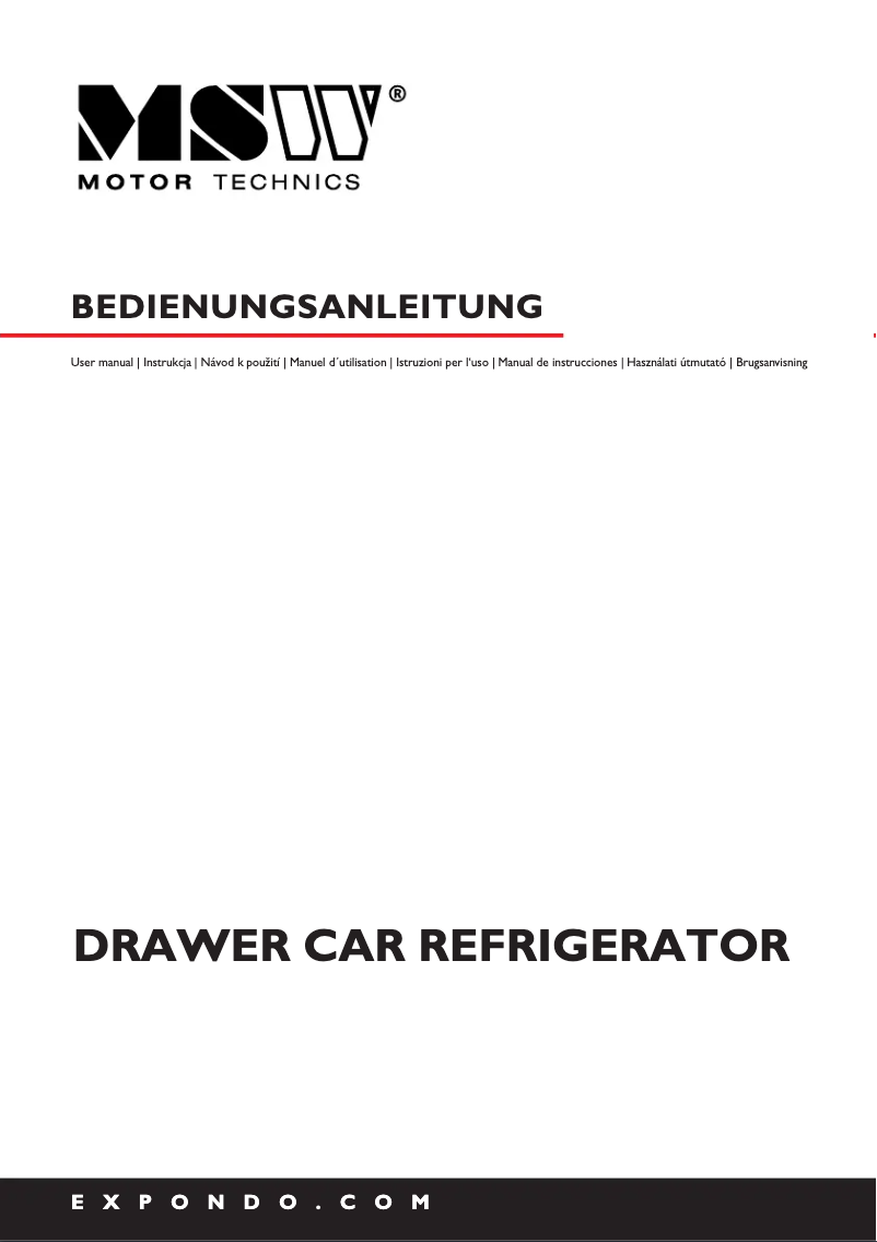 Page 1 de la notice Manuel utilisateur MSW MSW-CRF-105