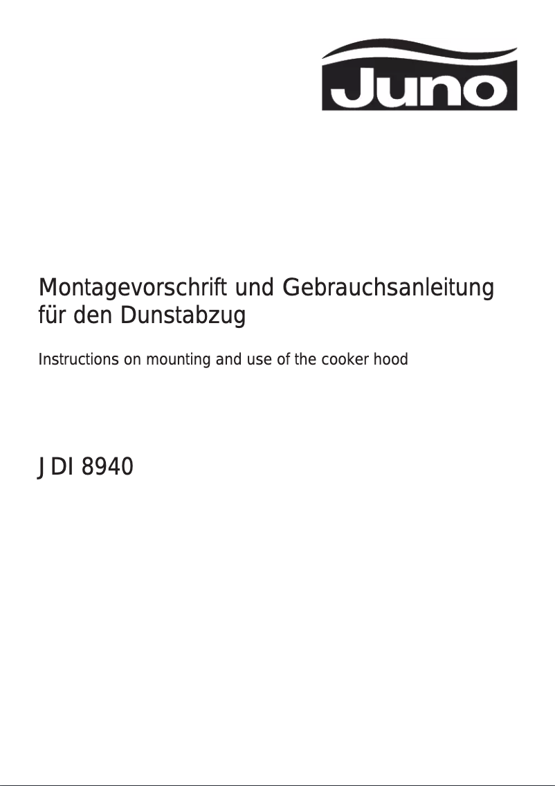 Image de la première page du manuel de l'appareil JDI8940E