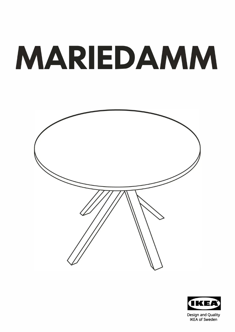 Imagen de la primera página del manual del dispositivo MARIEDAMM 105.159.42