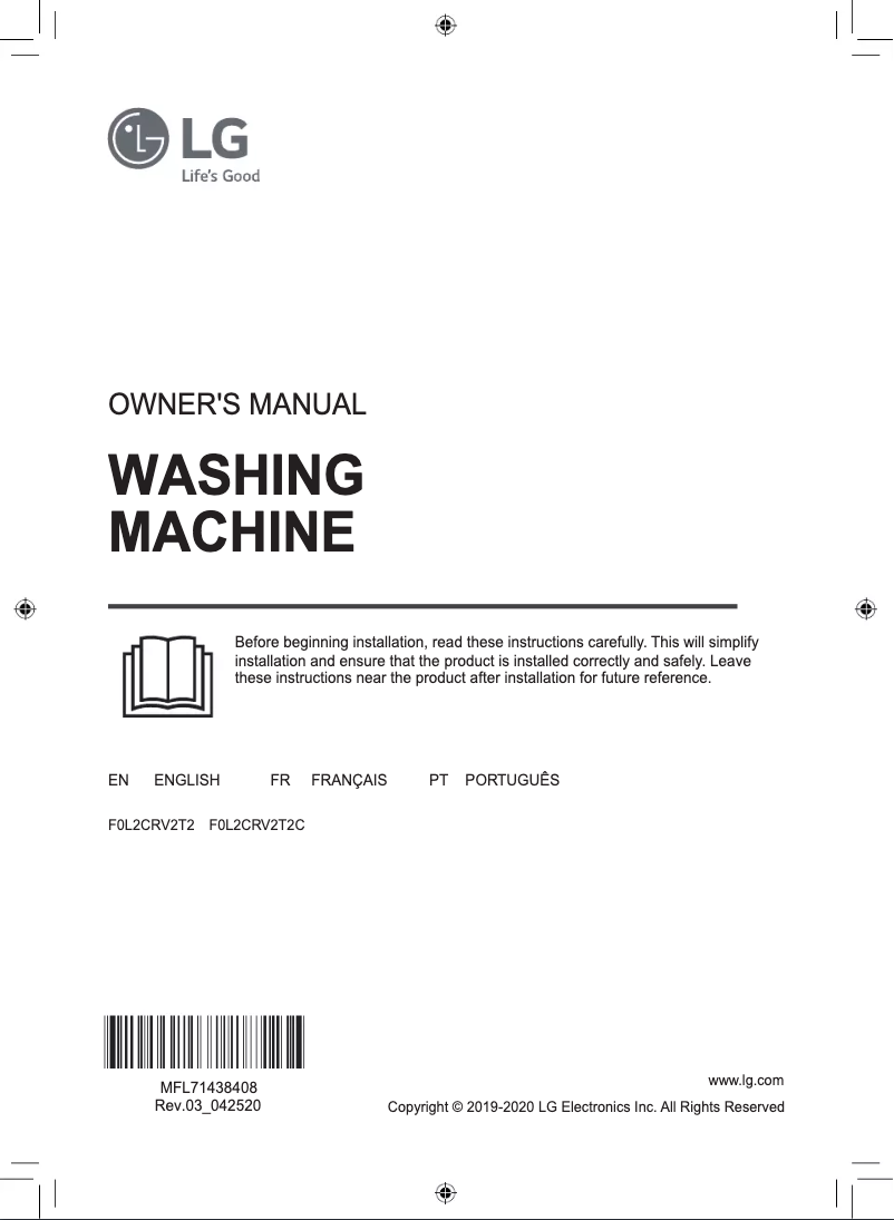Página 1 del manual Manual de usuario LG F0L2CRV2T2C