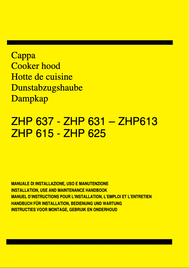 Image de la première page du manuel de l'appareil ZHP 613