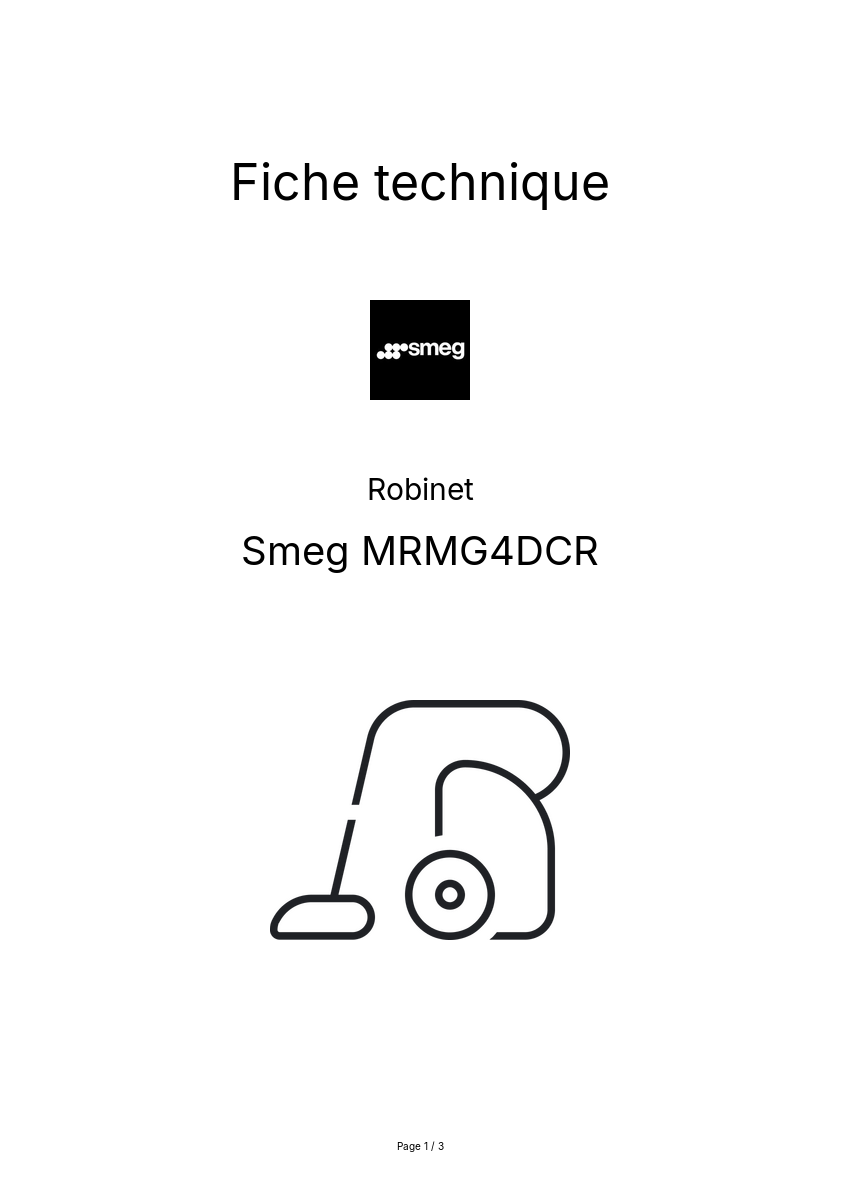 Page n°1 - Fiche technique Smeg MRMG4DCR