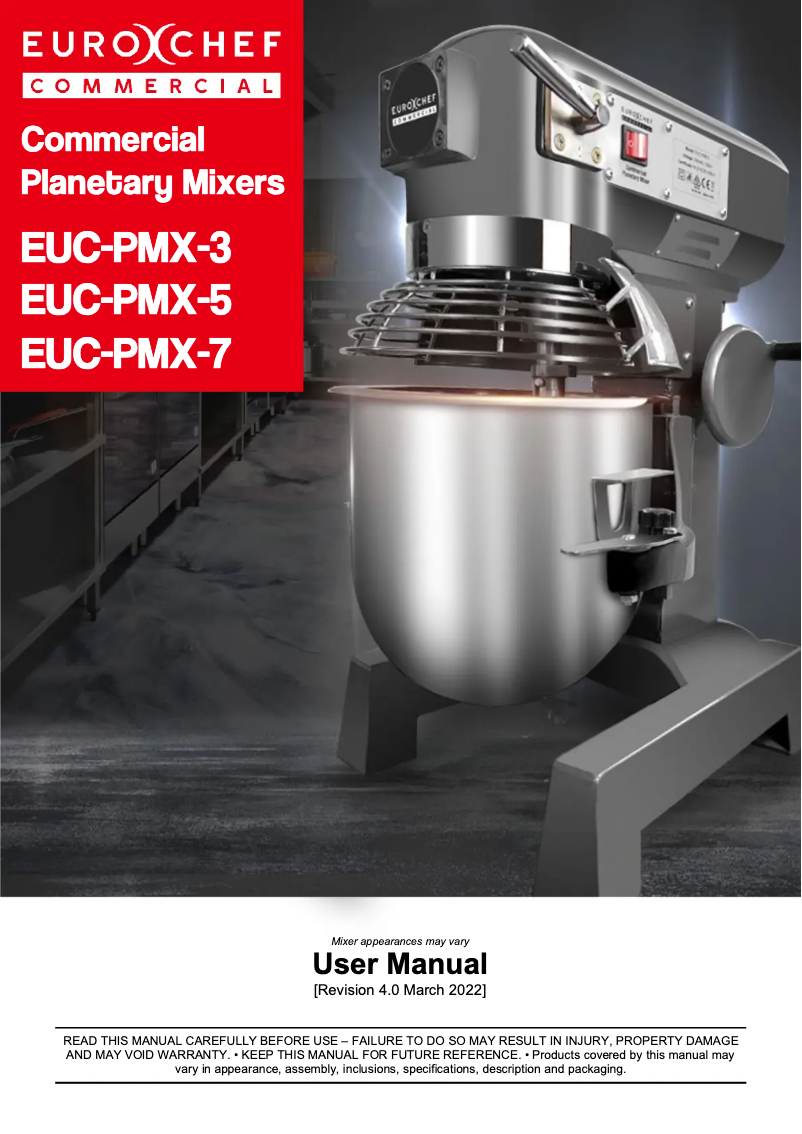 Image de la première page du manuel de l'appareil EUC-PMX-5