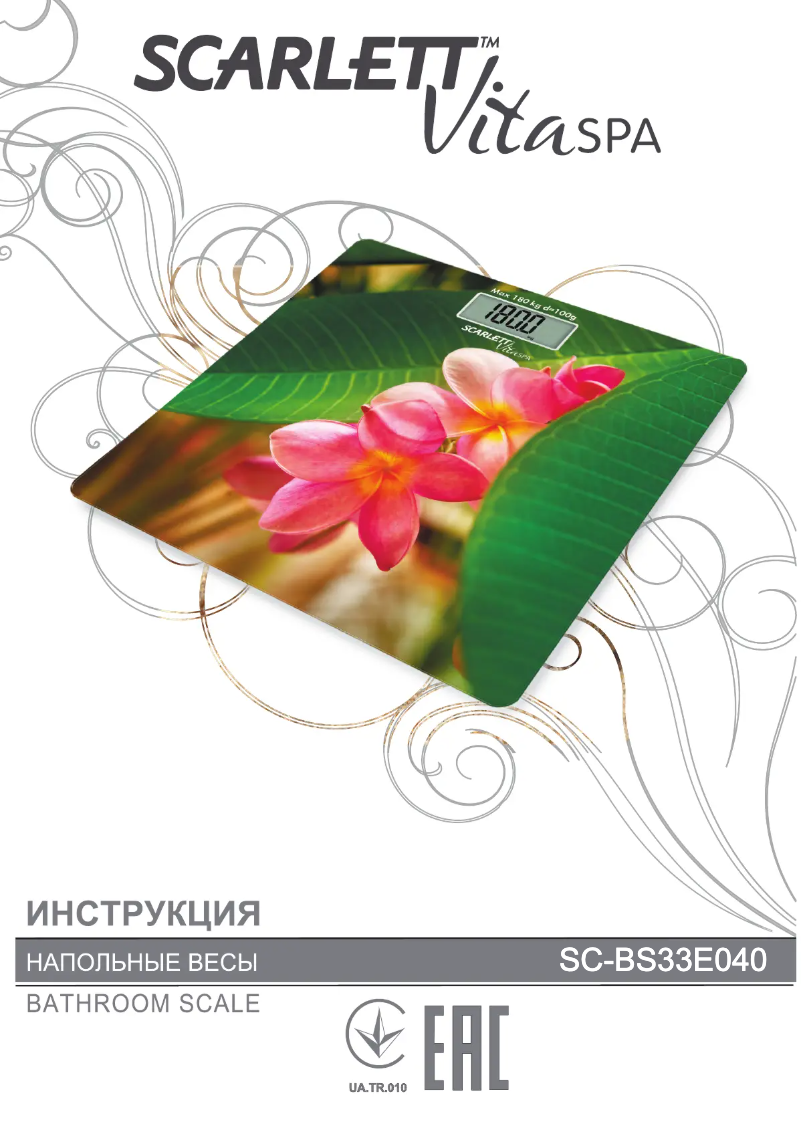 Page 1 de la notice Manuel utilisateur Scarlett SC-BS33E040