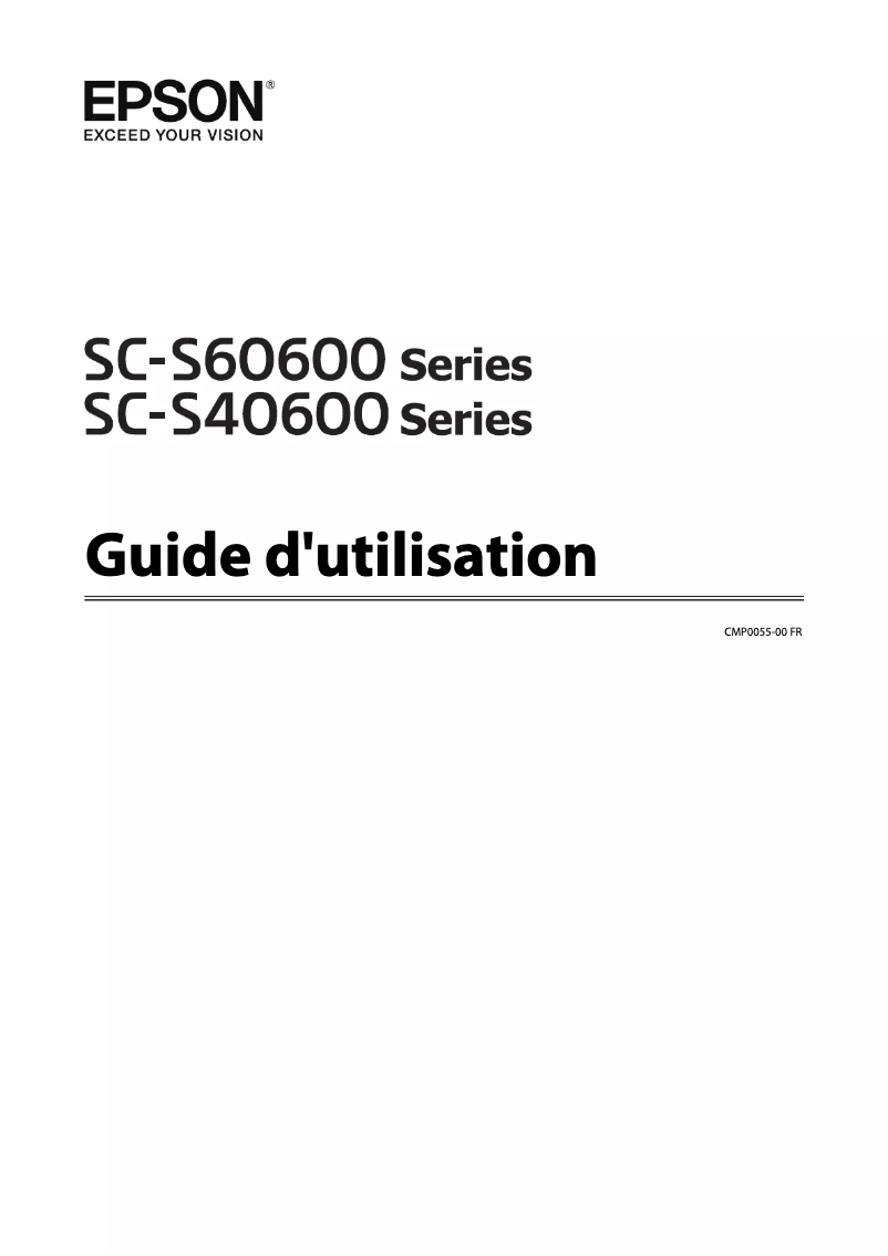 Image de la première page du manuel de l'appareil SureColor SC-S40610