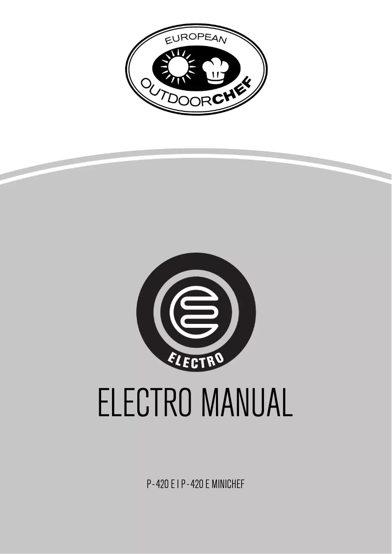 First page image of the manual for P-420 E Minichef +