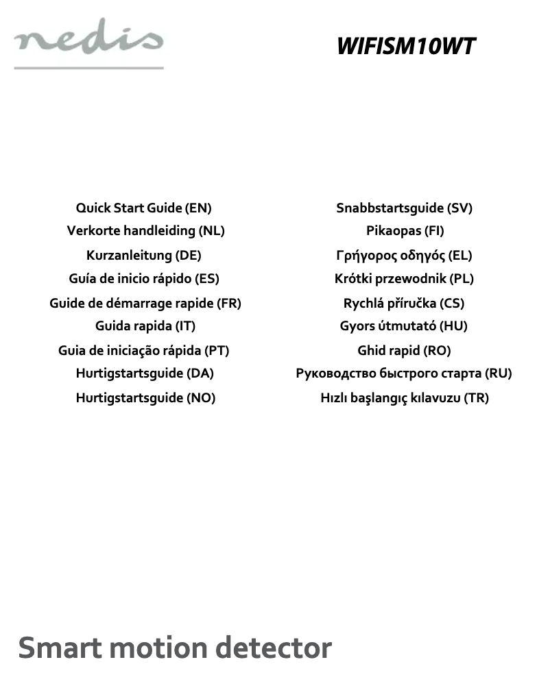 Page 1 de la notice Manuel utilisateur Nedis WIFISM10WT