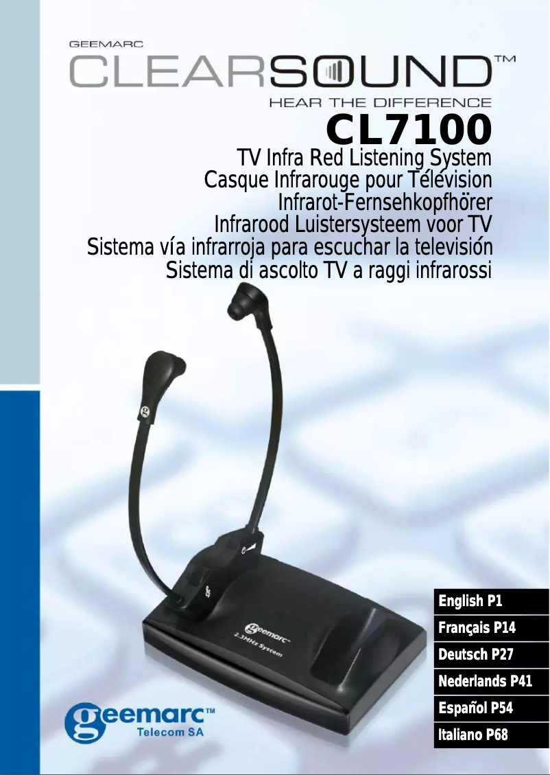 Página 1 del manual Manual de usuario Geemarc CL7100