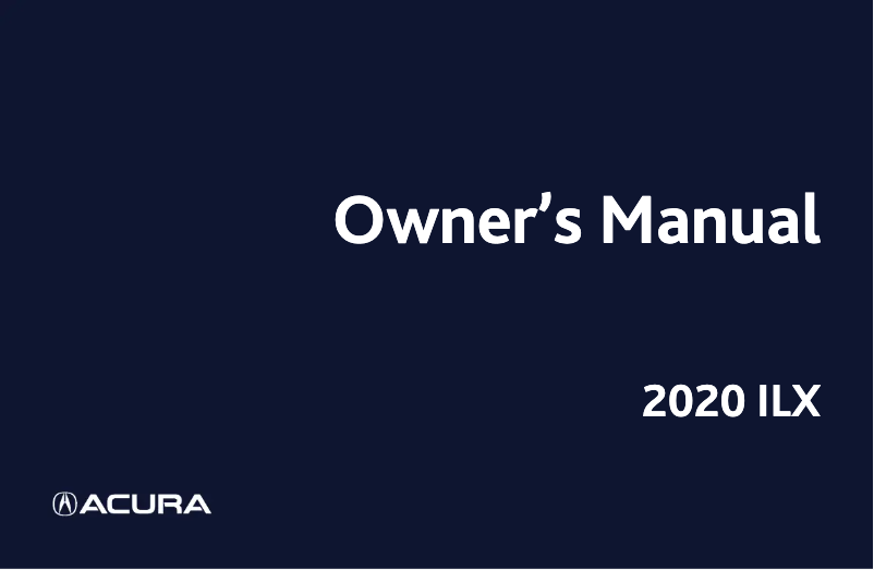 Page 1 de la notice Manuel utilisateur Acura ILX (2020)