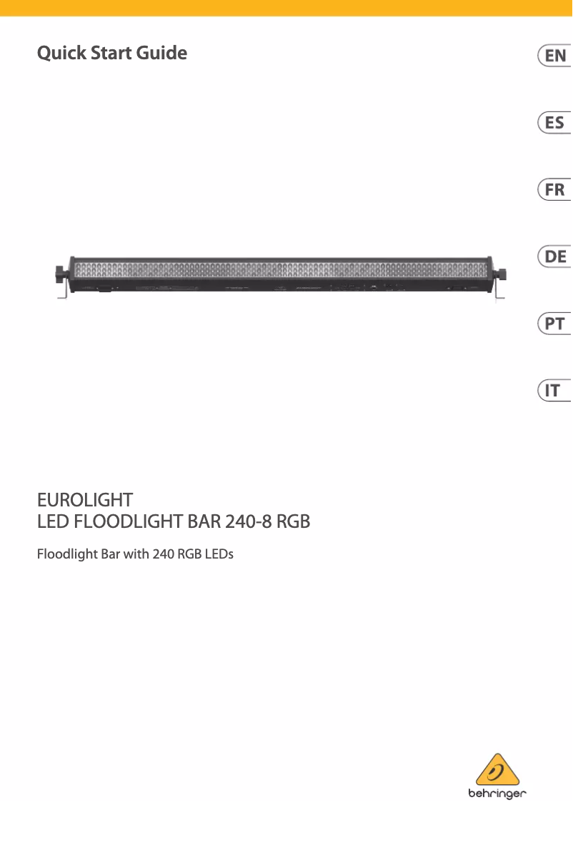 Page 1 de la notice Manuel utilisateur Behringer Eurolight LED Floodlight BAR 240-8 RGB