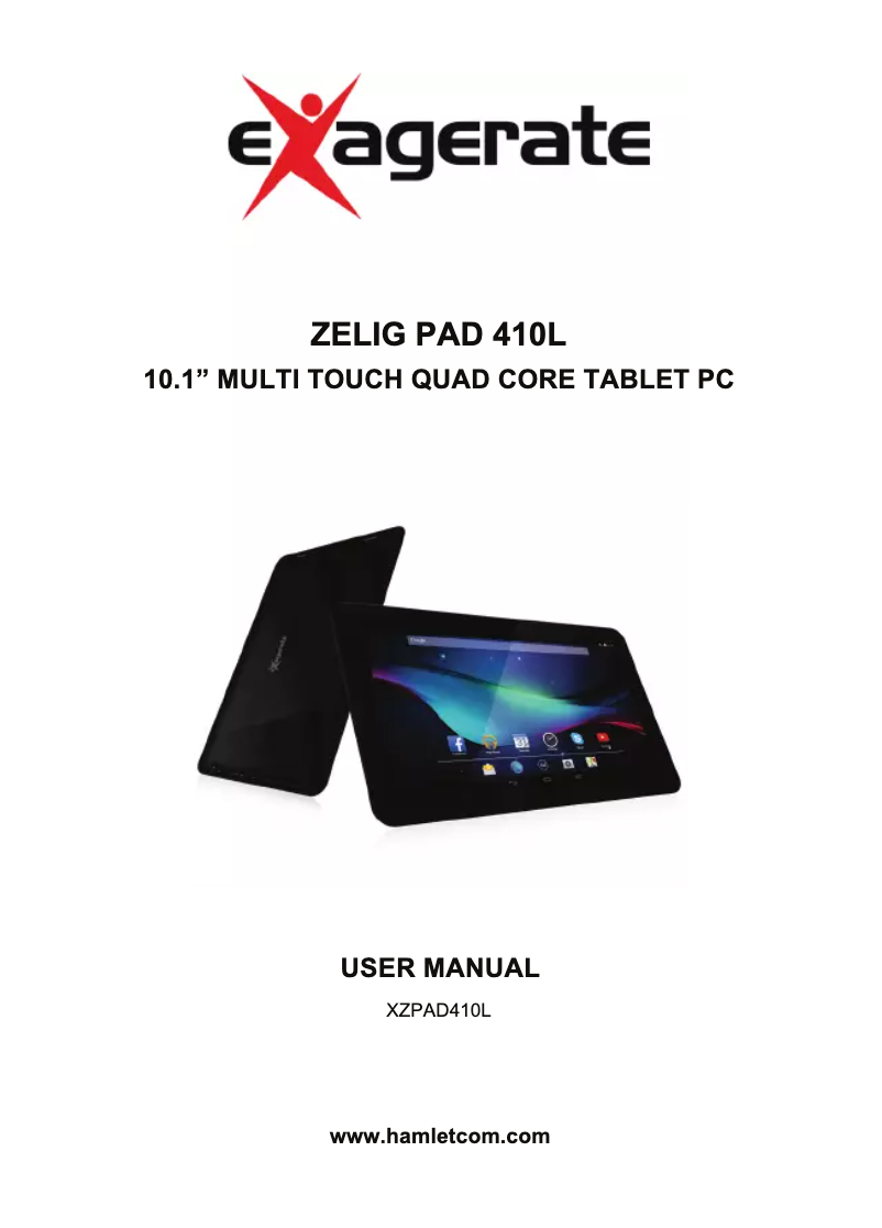 Image de la première page du manuel de l'appareil XZPAD410L