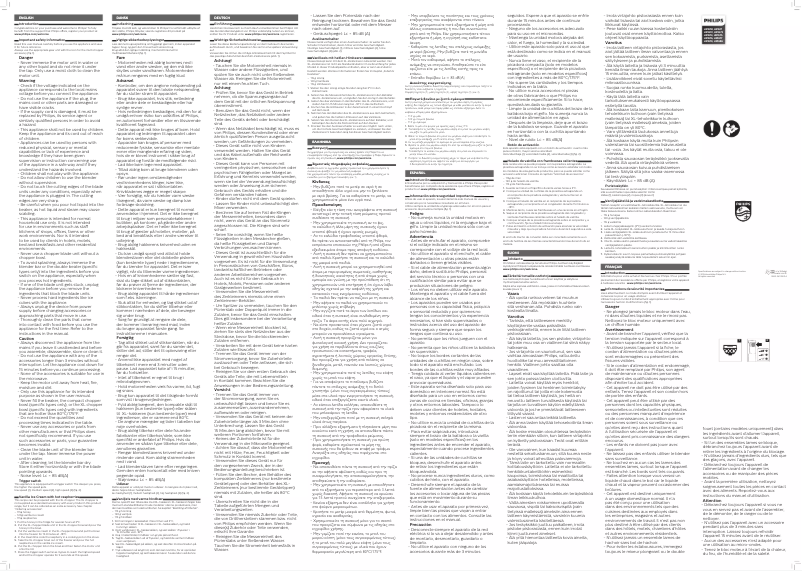 Page n°1 - Manuel utilisateur Philips Avance Collection HR1670