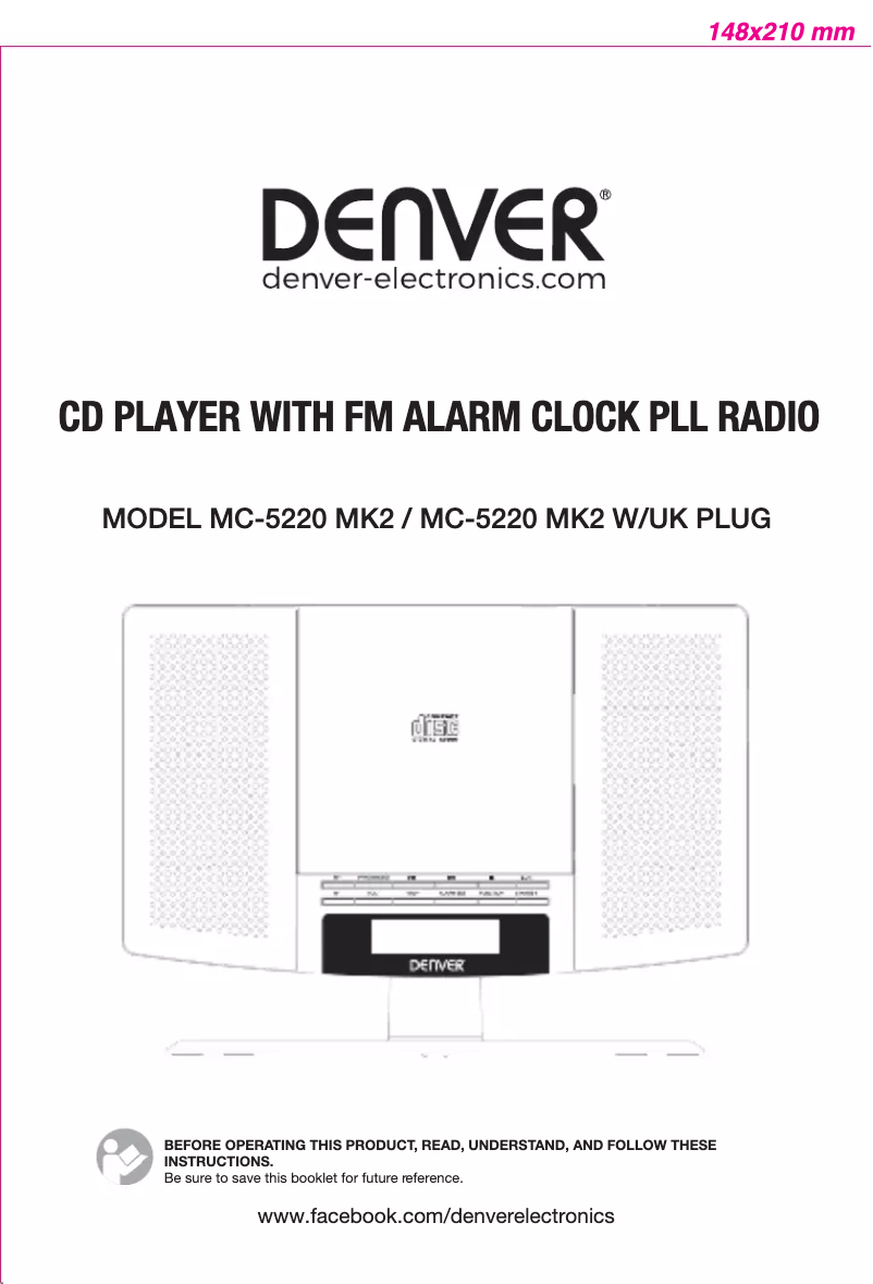 Page n°1 - Manuel utilisateur Denver MC-5220 MK2