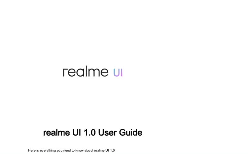 Page n°1 - Manuel utilisateur Realme X7 Pro
