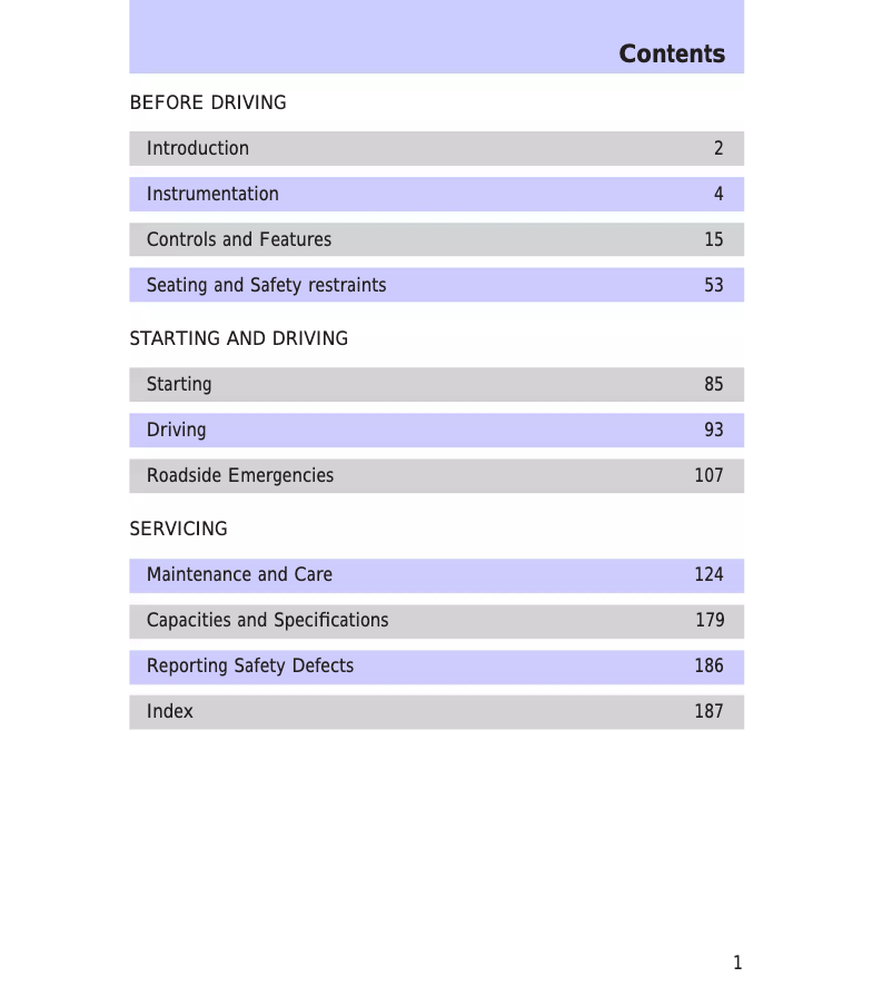 Image de la première page du manuel de l'appareil Tracer (1997)