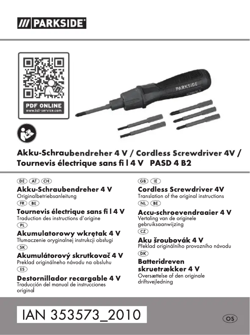 Image de la première page du manuel de l'appareil PASD 4 B2