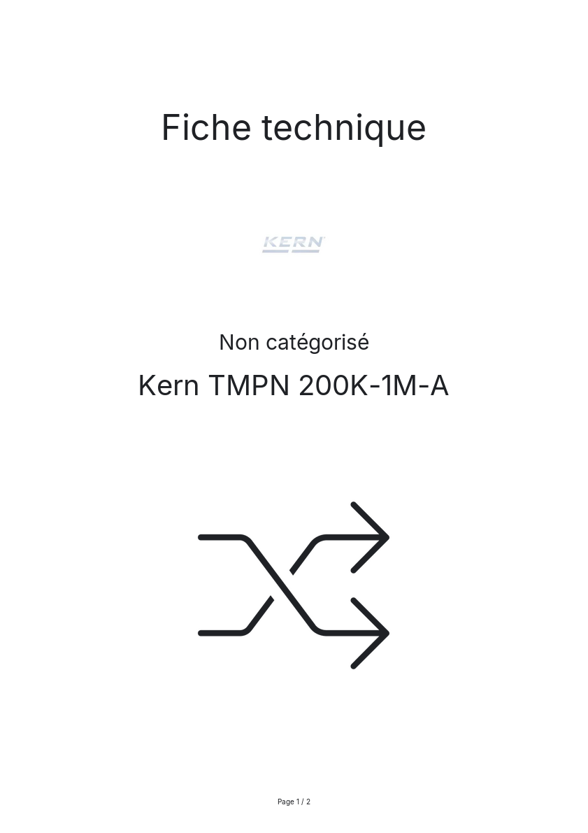 Image de la première page du manuel de l'appareil TMPN 200K-1M-A