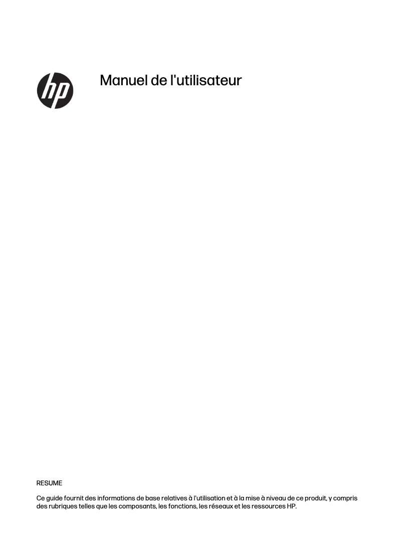Page 1 de la notice Manuel utilisateur HP OMEN X 27