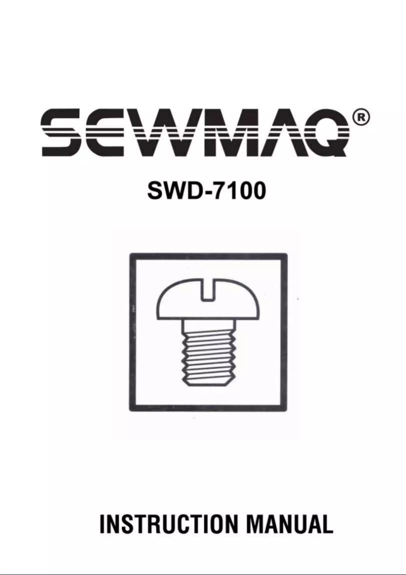 Página 1 del manual Manual de usuario Sewmaq SWD-7100