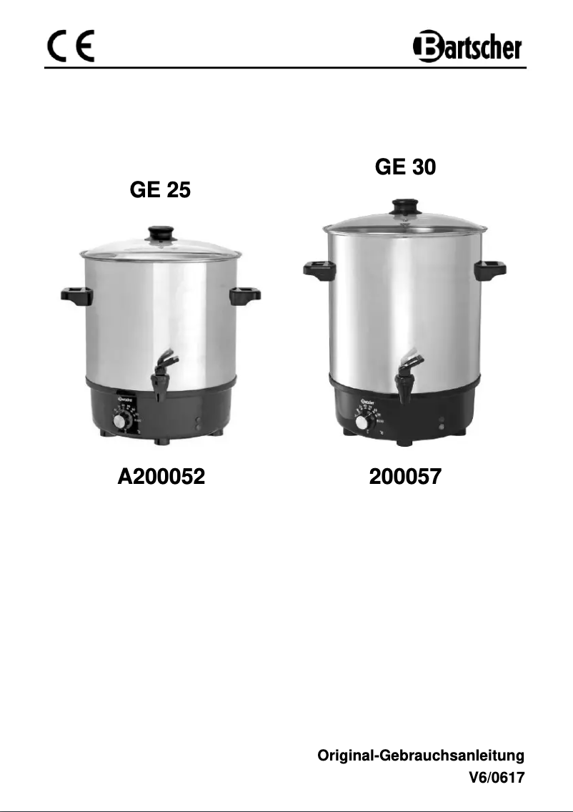 Image de la première page du manuel de l'appareil GE 25