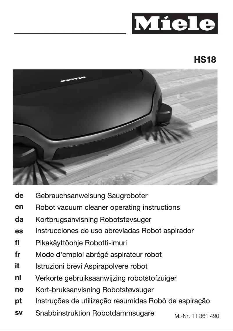 Page n°1 - Manuel utilisateur Miele Scout RX2 Runner