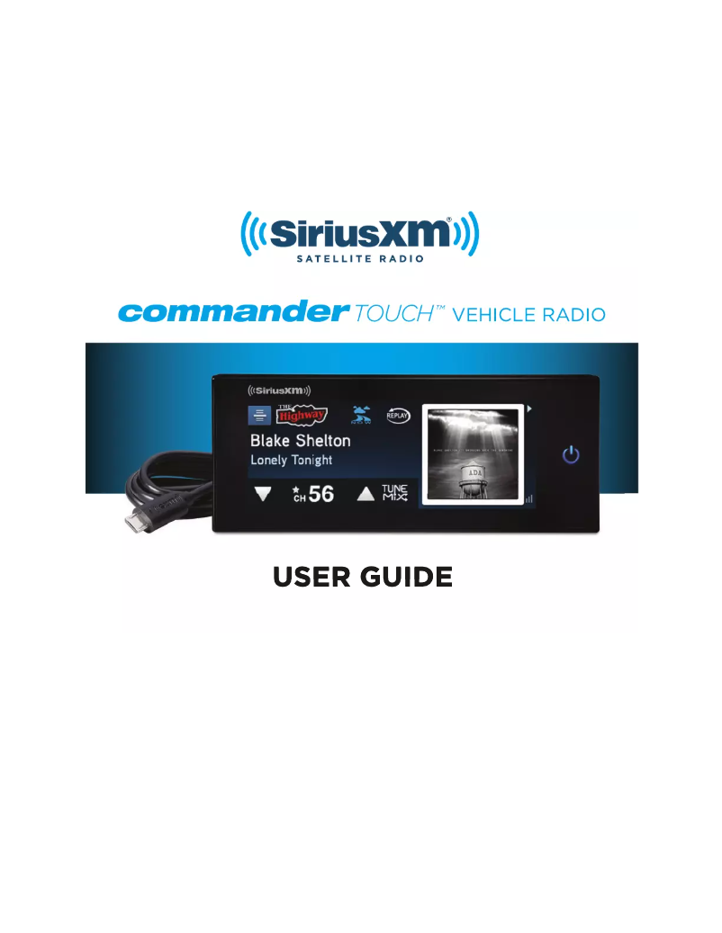 Page 1 de la notice Manuel utilisateur SiriusXM Commander Touch SXVCT1