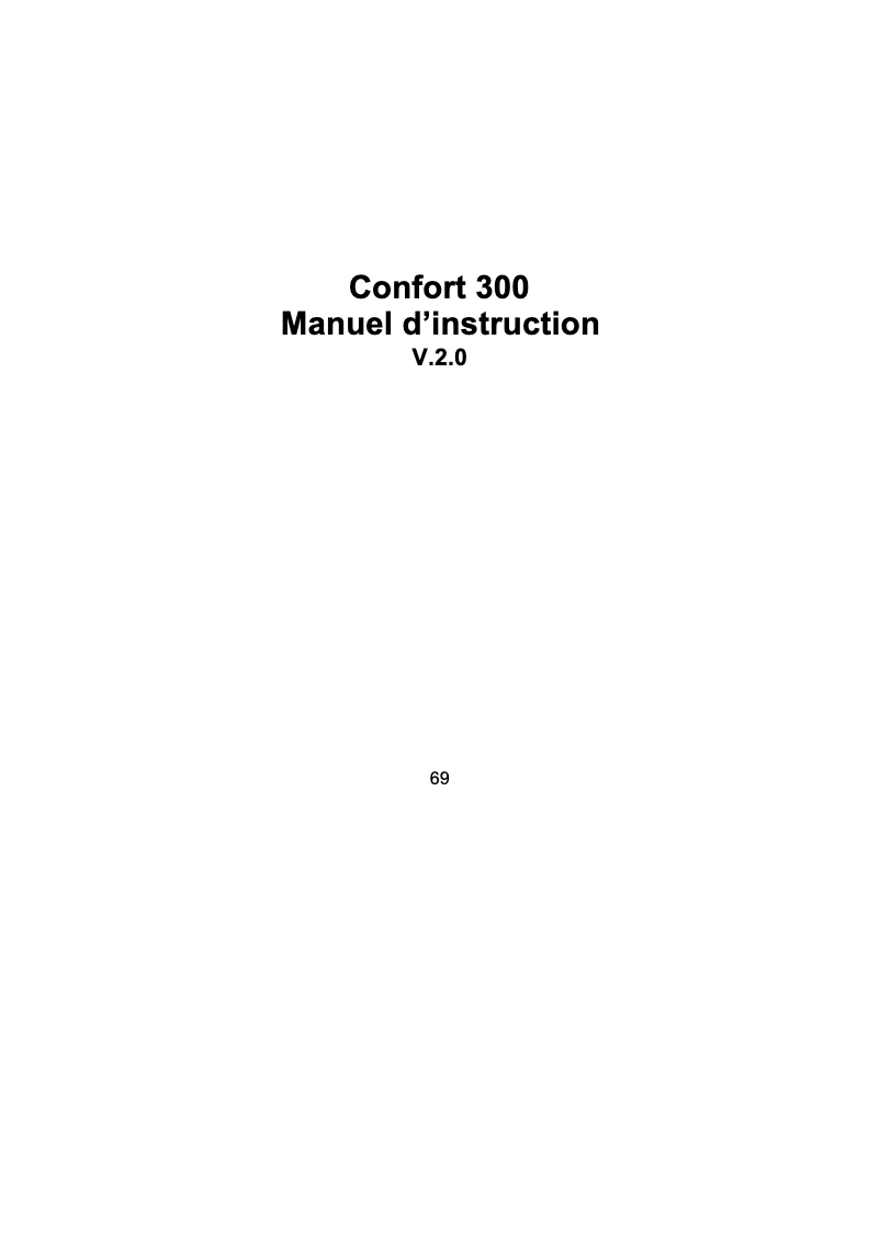 Page 1 de la notice Manuel utilisateur ITT Confort 300