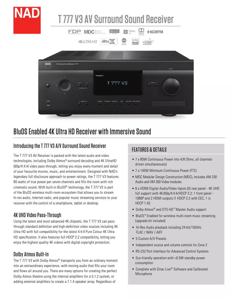 Image de la première page du manuel de l'appareil T 777