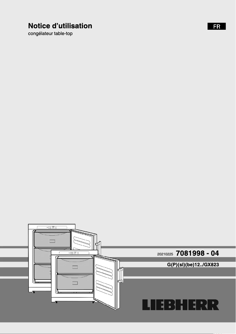 Page n°1 - Manuel utilisateur Liebherr Gsl 1223-20