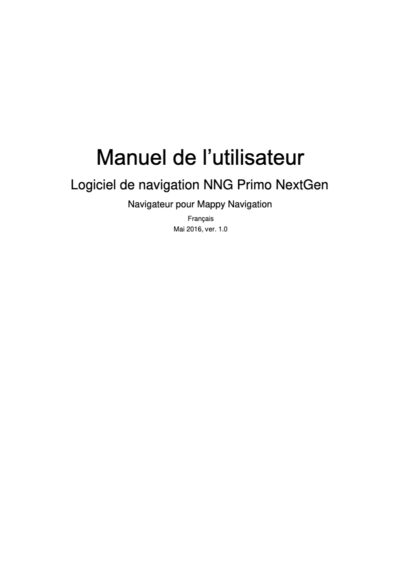 Page 1 de la notice Manuel utilisateur Mappy ULTI S556