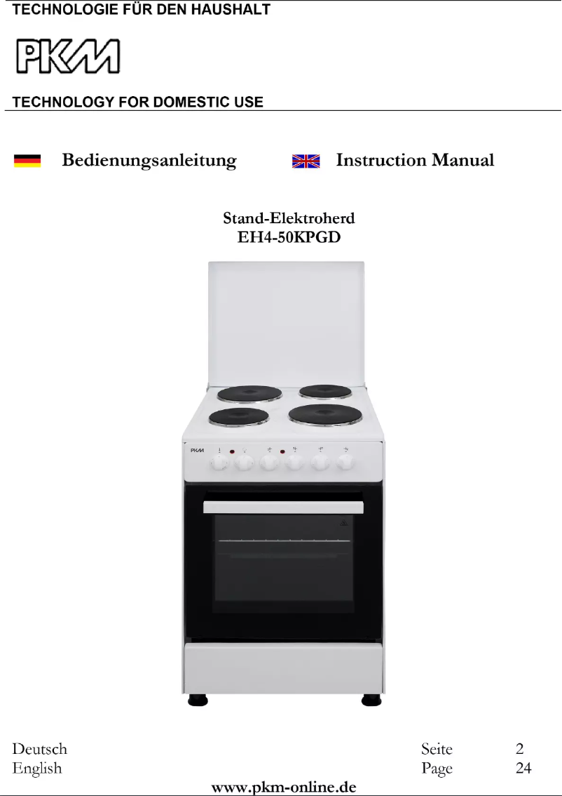 Page 1 de la notice Manuel utilisateur PKM EH4-50KPGD