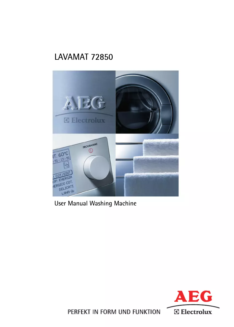 Page n°1 - Manuel utilisateur AEG L 72850