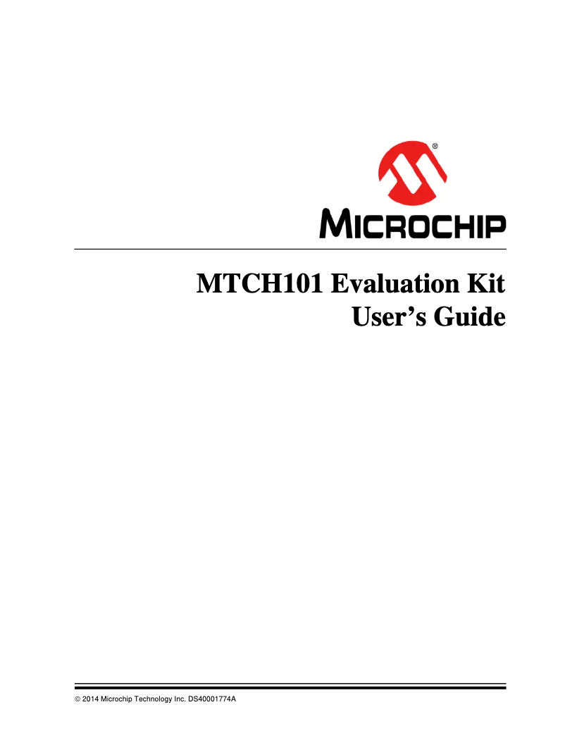 Página 1 del manual Manual de usuario Microchip MTCH101